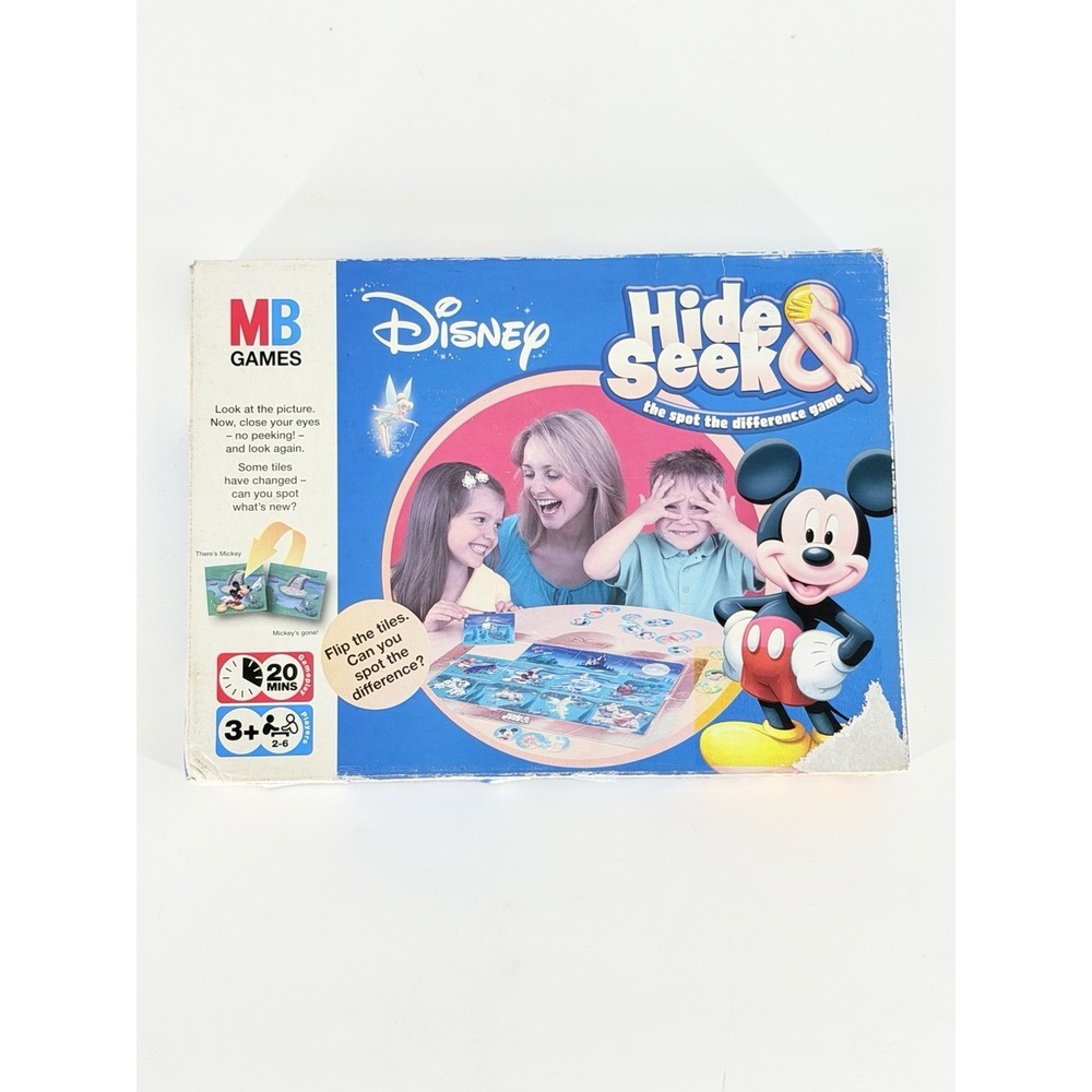 MB Disney Hide & Seek Spot The Difference Board Game Complete 2005 Rare HTF